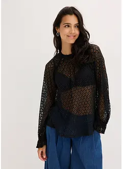 Blondetopp i bomullsmiks, bonprix