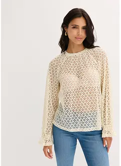 Blondetopp i bomullsmiks, bonprix