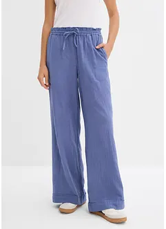 Slip on-bukse av luftig musselin, bonprix