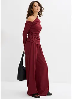 One shoulder-topp av strukturert krepp, bonprix