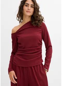 One shoulder-topp av strukturert krepp, bonprix