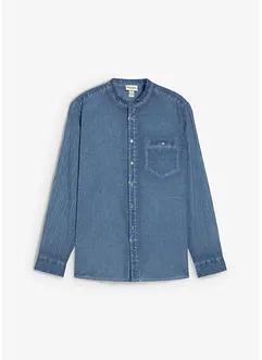 Langermet skjorte i vasket look, bonprix