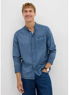Langermet skjorte i vasket look, bonprix