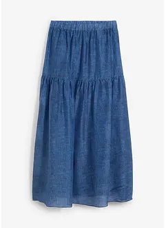 Maxiskjørt med silkeandel, bonprix