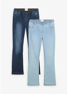 Slip on-jeans, Mid Waist (2-pack), bonprix