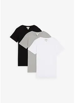 T-skjorte i 100% økologisk bomull (3-pack), bonprix