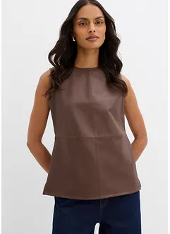 Topp i imitert skinn, bonprix