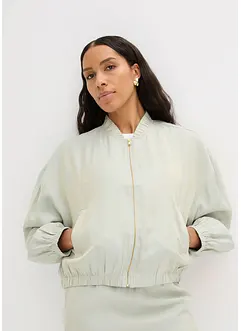 Bomberjakke i glinsende sateng, bonprix