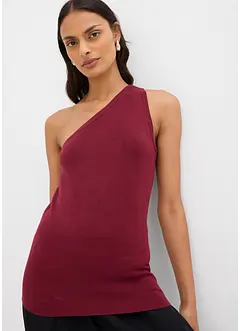 Off shoulder-strikket topp i viskosemiks, bonprix