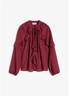 Blusetunika med volanger, bonprix