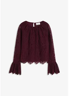 Bluse med volanger, bonprix