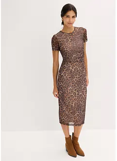 Midikjole av myk mesh, bonprix