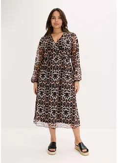Midikjole av myk mesh, bonprix