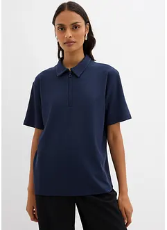 Poloskjorte i viskosemiks, bonprix