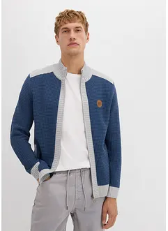 Grovstrikket cardigan med ståkrage, bonprix
