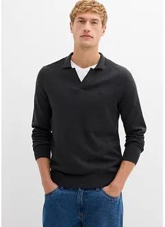 Finstrikket genser med bomull, bonprix