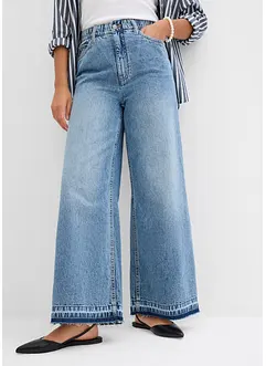 Wide Leg-jeans High Waist, cropped, bonprix