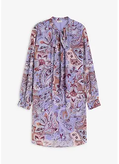 Tunikakjole i chiffon med knyting i halsen, bonprix