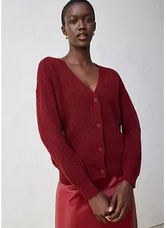 Cardigan med hullmønster, bonprix