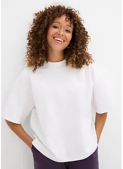 Oversized topp i formstabil økologisk bomull, bonprix