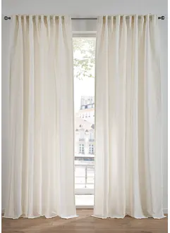 Gardin med stripemønster og resirkulert polyester (1-pack), bonprix
