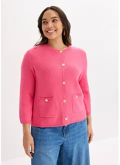 Cardigan i bomullsmiks, bonprix