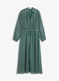 Chiffonkjole med kontrastpiping, bonprix