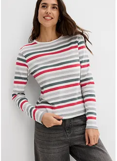 Langermet topp i 100% bomull, bonprix