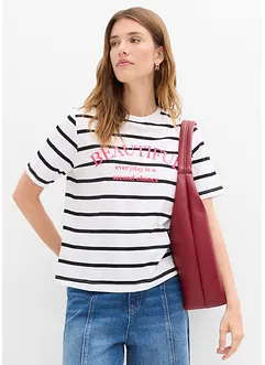 Stripete T-skjorte i 100% bomull, bonprix