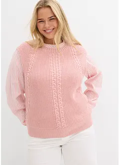 Strikket vest i bomullsmiks, bonprix