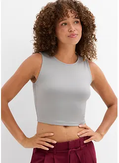 Figurnær cropped topp, dobbelpakning., bonprix