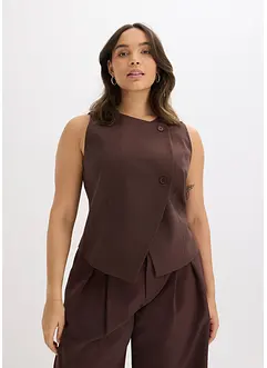 Vest med asymmetrisk knappestolpe, bonprix