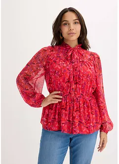 Knytebluse i chiffon, bonprix