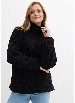 Fleecegenser med ståkrage, bonprix