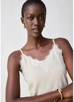 Singlet med ull og blonder, bonprix