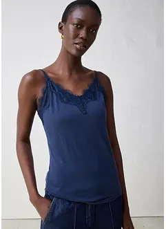 Singlet med ull og blonder, bonprix