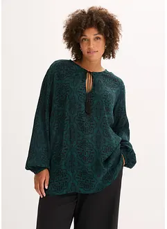 Bluse i strukturert viskose, bonprix