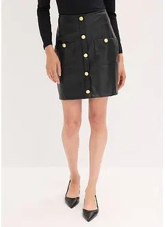 Miniskjørt i imitert skinn, bonprix