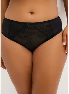 Truse med høy midje og broderi, bonprix