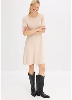 Strikkekjole av myk viskosemiks, bonprix