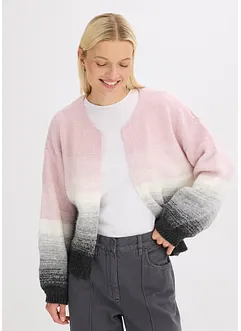 Grovstrikket cardigan i myk garnmiks med ull, bonprix