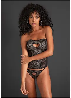 Korsett og stringtruse (2-delt sett), bonprix