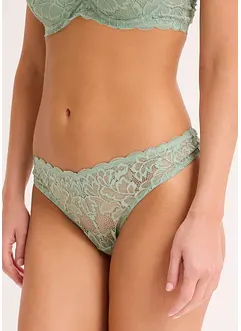 V-stringtruse med blomsterblonder, bonprix