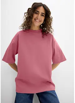 Oversized topp i formstabil, 100% økologisk bomull, bonprix