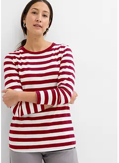 Topp i økologisk bomull med stripemønster, bonprix