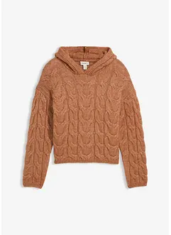 Grovstrikket genser i myk garnmiks med ull, bonprix