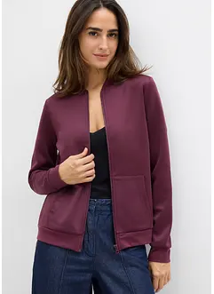 Sweatshirt i scuba-materiale med glidelås, bonprix