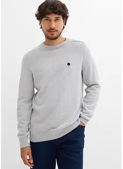 Finstrikket genser med resirkulert bomull, bonprix