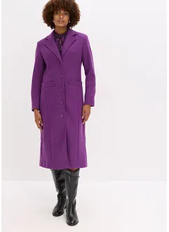 Lang kåpe i ull-stil, bonprix