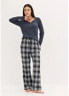 Vevet pyjamasbukse av flanell, bonprix